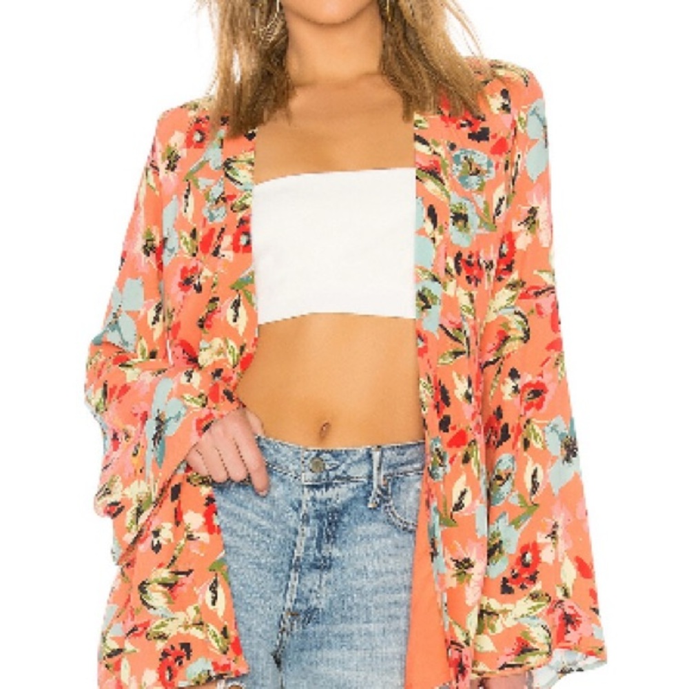 PrivacyPlease Floral Kimono Cardigan